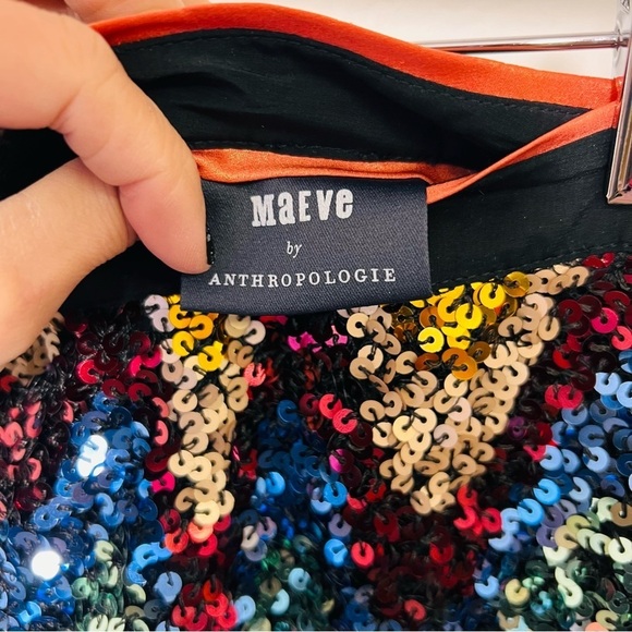 Maeve by Anthropologie Sequin Sparkle Party New Years Party Skirt 6 - Picture 8 of 12